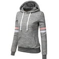 thumbnail image 4 of Turilly Women Casual Full Sleeve Stripe Sweatshirt Long Sleeve Blouse Hooded Pocket Pullover Tops Shirt, 4 of 4