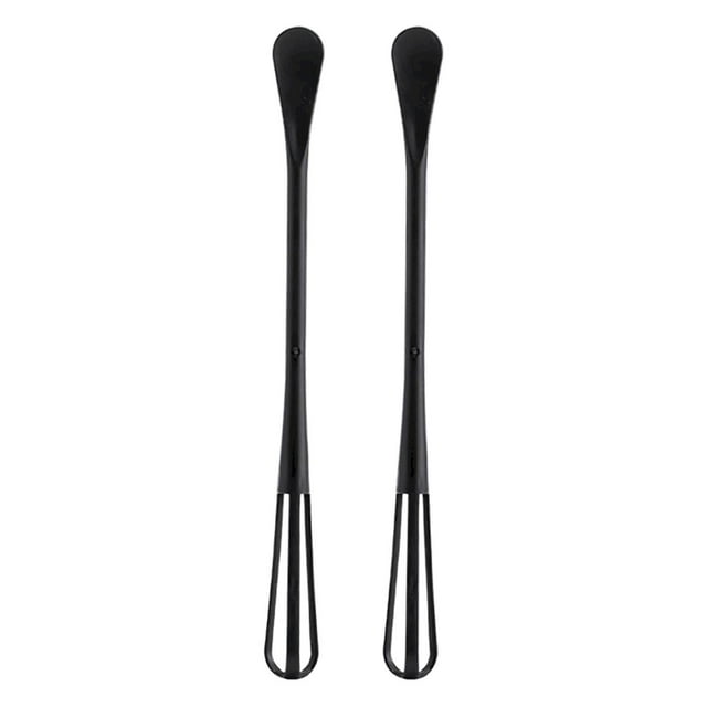 Less Than 5 Egg Beater 2 In 1 Multifunctional Egg Beater with Seasoning Spoon Upgrade Double Head Plastic Whisks for Cooking Non Scratch Wisking Tool 2 In 1 Multifunctional Spoon and Whisk 2pc