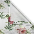 thumbnail image 6 of Ambesonne Hawaii Valance & Curtain, Palm Trees Hibiscus, 55"x36", Reseda Green Pale Pink, 6 of 6