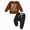 H135-Brown, variant on TOWED22 Infant Toddler Baby Boy Clothes 2-Piece Long Sleeve Sweatshirt Tops Pocket Joggers Pants Cartoon Graphic Fall Winter Outfits Clothing(Light Green,18-24 M)