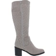 thumbnail image 2 of White Mountain Womens Damask Faux Leather Quilted Knee-High Boots, 2 of 3