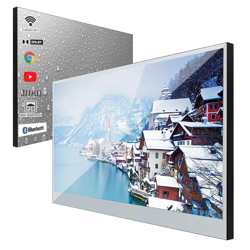 Soulaca 27 inches Smart Vanishing Mirror Android TV for Bathroom Spa IPX6 Waterproof Television Wifi Bluetooth