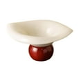 thumbnail image 3 of veasfak Bol à Fruits sur Piédestal en Céramique, Plateau de Rangement pour Collations, Assiette à Salade, Service d'Apéritif Rouge Blanc, 3 of 9