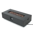 thumbnail image 2 of Mayfair Lightweight Concrete Outdoor 50,000 BTU Rectangular Fire Pit (No Tank Holder), Dark Gray, 2 of 8