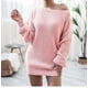 thumbnail image 2 of Ropa de mujer Vestido de otoño e invierno Vestido estilo suéter de punto con mangas abullonadas y hombros descubiertos estilo europeo y americano, 2 of 6