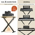 thumbnail image 4 of IGUOHAO Keyboard Stand Double Braced X Style Adjustable Digital Piano Keyboard Stand with Locking Straps for 61 76 88 Keys, 4 of 7