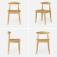thumbnail image 7 of EYYTHUNG Wood Dining Chairs Set of 2, Farmhouse Chairs with Backrest, Sturdy Dining Table Chairs with Solid Wood Legs, Natural Oak, 7 of 7