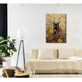 thumbnail image 2 of Futuristic Atomic Cats Wall Art Canvas Set Modern Tech Inspired Posters in Blue Green Orange Abstract Geometric Paintings Pictures and Prints Gallery Wall Decor for Living Room Bedroom Unframed, 2 of 6