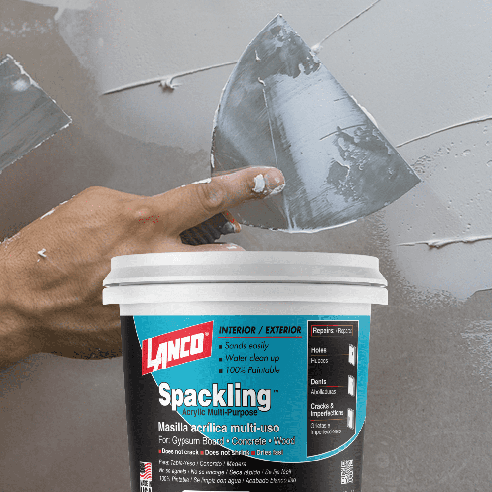 Lanco Spackling Compound White Finish for Wall Fillers, 1 Quart