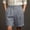 Gray011, variant on Dwelliawo Men's Cotton Linen Shorts 9" Flat Front Straight Leg with Pockets Shorts Casual Beach Pants Cotton Linen Elastic Waist Vintage Brown M