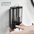 thumbnail image 5 of Xwlshop 2-Chamber Wall Mounted Soap Dispenser, 400ml x 2 No-Drill Shower Pump Organizer for Bathroom and Kitchen, 5 of 7