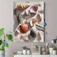 thumbnail image 4 of Seashell Arrangement Textured Canvas Print, Beach Nautical Wall Art for Living Room Bathroom Dining Room Bedroom Office Entryway, 4 of 8