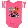 thumbnail image 3 of Inktastic Little Sister and Biggest Fan Basketball Player Girls Baby Bodysuit, 3 of 5