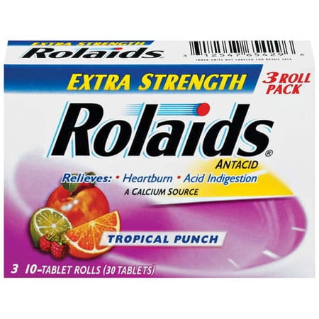 Warner Lambert Rolaids Antacid/Calcium Supplement, 30 ea
