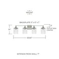 thumbnail image 4 of Capital Lighting 128841BN-451 Colton 4-Light Bathroom Vanity Light 33.5", 4 of 4