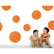 Basketball Kids Room Sports Decor Wall Decal Stickers [Set of 9]