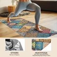 thumbnail image 4 of Multicolor Ethnic Geometric Pattern Hot Yoga Mat Towel Non Slip for Hot Yoga - Quick-Drying Yoga Mat Cover with 4 Corner Pockets with Travel Bag - Hot Yoga Towel Non Slip 70"x26", 4 of 6