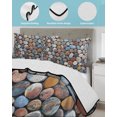 thumbnail image 3 of Quilt King Size Bedding Set, Farmhouse Stone Reversible Summer Quilt 3 Pieces, Vintage Rustic Nature Geometric Wall Lightweight Bedspreads Coverlets with 2 Pillow Shams for All Seasons, 3 of 5