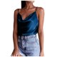thumbnail image 2 of Playeras,Blusas y Tops,Ropa para Mujer Mujeres Tank Top Camiseta de gasa informal elegante y sexy con base de color sólido para mujer (Navy, M), 2 of 3