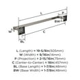 thumbnail image 6 of Amerock Appoint Brushed Nickel 18 inch (457mm) Towel Bar, 6 of 8