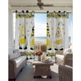 thumbnail image 6 of Lemon Gnomes Kitchen Curtains Farmhouse Botanical Fruits Black Plaid Cafe Short Curtains for Bathroom Blackout Window Curtain Grommet Small Window Treatment Drapes for Bedroom Living Room 42"x45"x2, 6 of 9