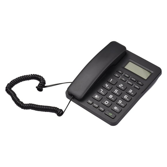 Téléphone Fixe de Bureau avec Gros Boutons pour Personnes Âgées avec Affichage LCD Fonctions Muet/pause/attente/flash/rappel Mains Libres pour Maison Hôtel Bureau Banque Appel