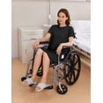 thumbnail image 4 of Pinspark Hospital Gowns for Women Open Back Tear Away Short Sleeve Dress Snap Open Post Surgery Adaptive Nightgown with Pockets, 4 of 6