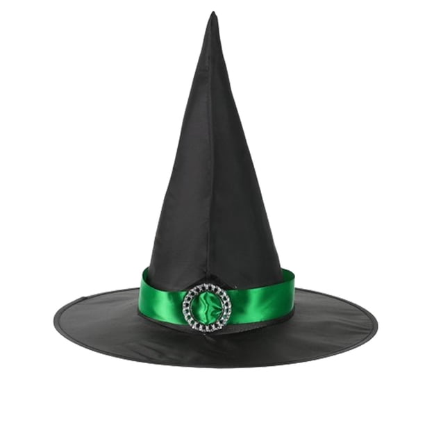 Sombreros de Halloween, sombrero de encaje de bruja, sombrero ancho acorralado para fiesta de festival, sombrero de poliéster para mujer