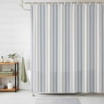 thumbnail image 2 of Shower Curtain Blue Stripes Bathroom Curtains with Hooks, Waterproof Fabric White Lines Lines Bath Shower Curtains Set for Bathroom Bathtubs Decor 36x72 Inch, 2 of 9