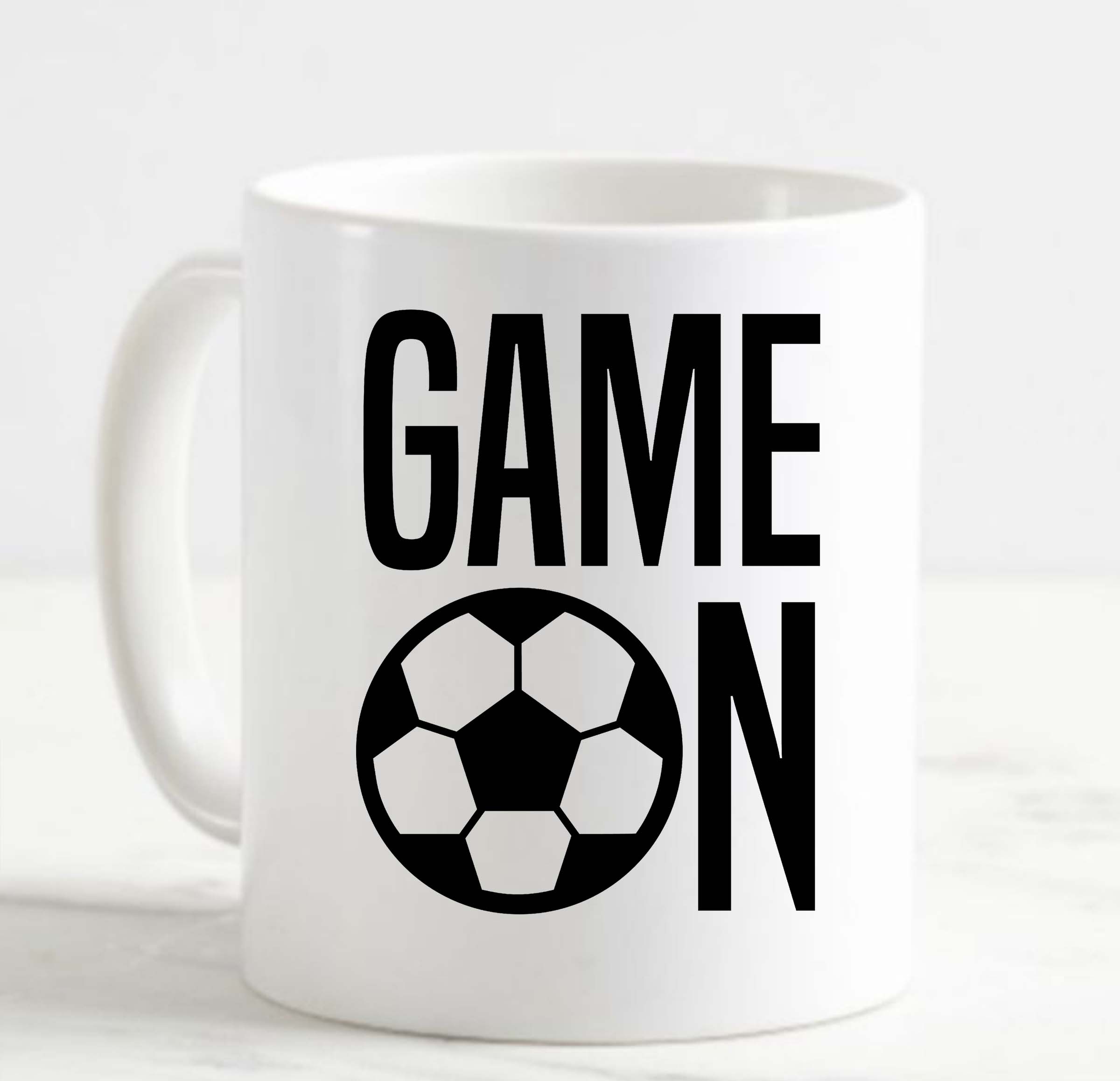 Coffee Mug Game On Soccer Ball Goal Net Team Field White Cup Funny
