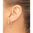 thumbnail image 4 of 14K Rose Gold 3mm Polished Hoop Earrings (26x25), 4 of 6