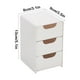 thumbnail image 3 of Organizador de cajones apilables de plástico - azul, rosa o blanco - caja de almacenamiento de 5,12x3,54x3,15 pulgadas para cocina, baño, oficina y armario, 3 of 6