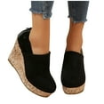 thumbnail image 5 of Up to 25% off Women's Sandals, Xunlbb Fashion Women Casual Round Head Comfy Beach Casual Shoes(Black,Size:35), 5 of 9