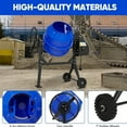 thumbnail image 4 of Gewna 4.3 Cu.ft. Strong Power Heavy-Duty Electric Concrete Mixer Machine 450W 3/5HP with Wheel&Stand for Stucco,blue, 4 of 7
