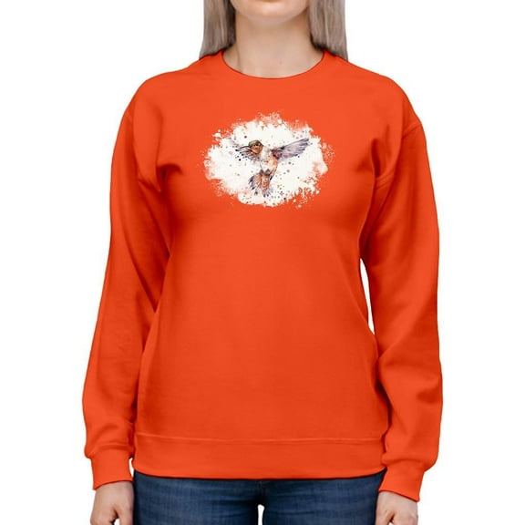 Artshine Rufous The Hummingbird Sweatshirt Women -Sillier Than Sally Designs, Female Medium