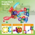thumbnail image 6 of PicassoTiles Marble Run Magnetic Tiles for Kids – 62PCS STEM Construction Building Blocks Race Track Set, Educational Creative Learning Toy, 6 of 7