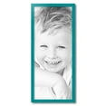 thumbnail image 2 of ArtToFrames 13" x 31" Aqua Picture Frame, 13x31 inch Green Wood Poster Frame (WOM-4428), 2 of 8