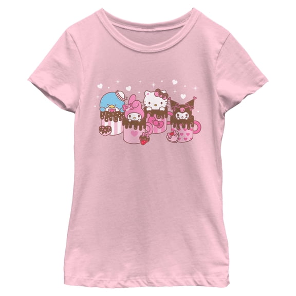Girls Hello Kitty Lovely Mug Friends T Shirt