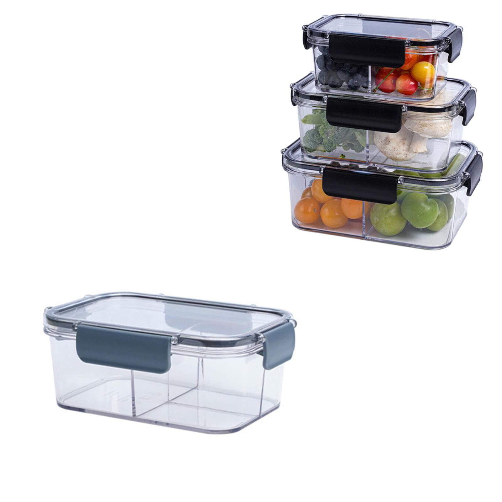 XKHHLH Large Fruit Containers for Fridge - Leakproof Food Storage Containers - Dishwasher & microwave safe Produce Containers Keep Fruits, Vegetables, Berry, Meat Fresh longer