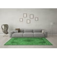 thumbnail image 3 of Ahgly Company Indoor Square Medallion Emerald Green Traditional Area Rugs, 3' Square, 3 of 4