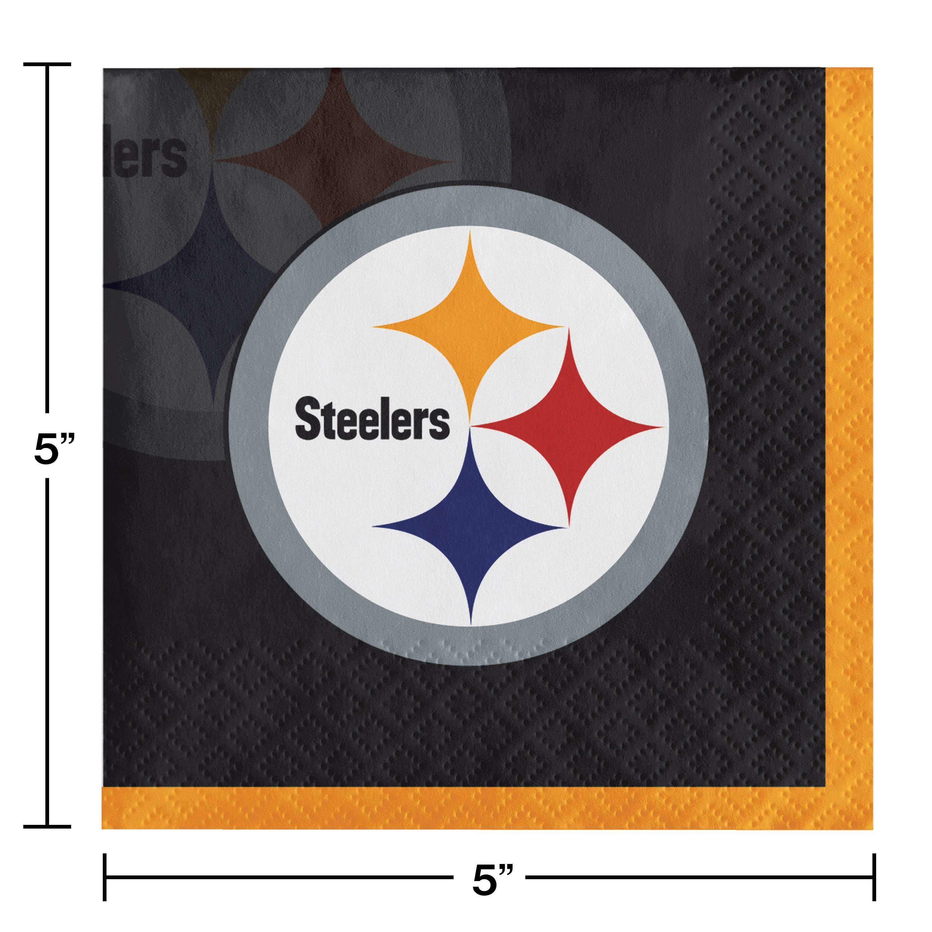Pittsburgh Steelers Beverage Napkins, 48 Count