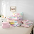 thumbnail image 6 of Castle Fairy Children Rainbow Axolotl 7-Piece Bedding Comforter Set,Cartoon Gradient King Bedding Sets,Cute Animal Ultra Soft Bed Sheets,Lightweight Room Decor, 6 of 8