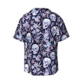 thumbnail image 5 of Salouo Skull flower crystal Pattern Cuban Collar Shirts for Men Button-Down Shirt Men's Short Sleeve Shirts Hawaiian Shirts Casual Shirts -X-Large, 5 of 6