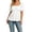 White, variant on Women's Square Neck Puff Sleeve Peplum Blouse Smocked Waist Elegant Casual Tops for Work Daily Wear,S