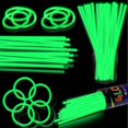 thumbnail image 1 of Glow Sticks Xiawalangzhuo, paquete de 100 unidades, regalos de fiesta verdes, 1 of 7