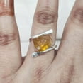 thumbnail image 4 of Natural Citrine Ring, Rough Citrine Gemstone Ring, November Birthstone, Boho Ring, 925 Sterling Silver, Womens Ring, Christmas, Thanksgiving, Handmade, Statement Jewelry, Rough Gemstone Jewelry, 4 of 5