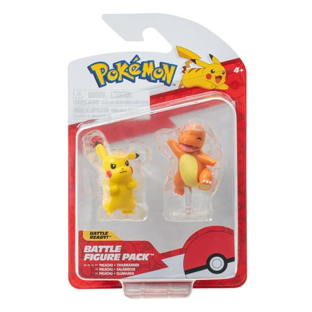 Pokemon Battle Figure Pack: 2-inch Charmander & Pikachu Trading Card Game Collectibles
