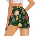thumbnail image 2 of Uemuo Christmas Pattern Women's Athletic Shorts High Waisted Running Shorts with Liner Pockets Gym Elastic Workout Shorts-Medium, 2 of 9