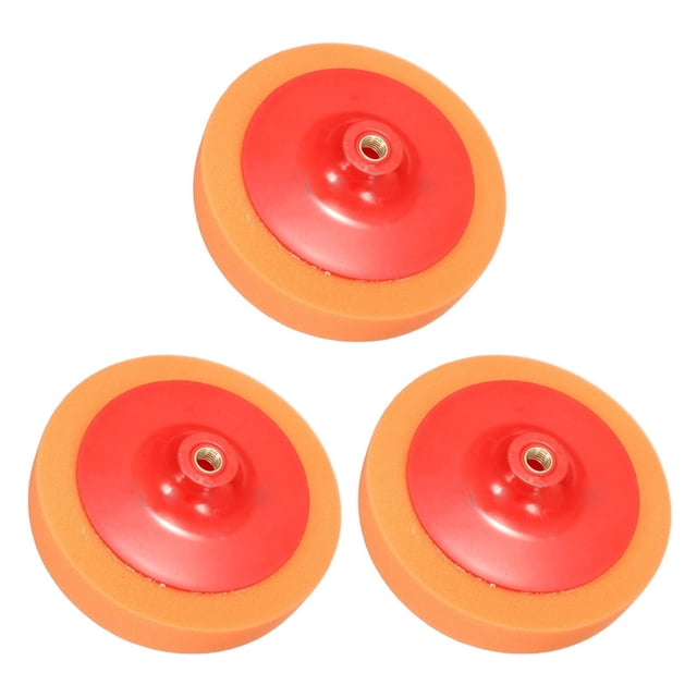 3X 7 Inch 180mm Car Polishing Buffing Head Mop Pad Soft Sponge with M14 Thread,3 x Buffing Sponge,Random Color
