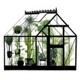 thumbnail image 2 of Popp, Grace 26x26 White Modern Wood Framed Museum Art Print Titled - Glass House II, 2 of 4